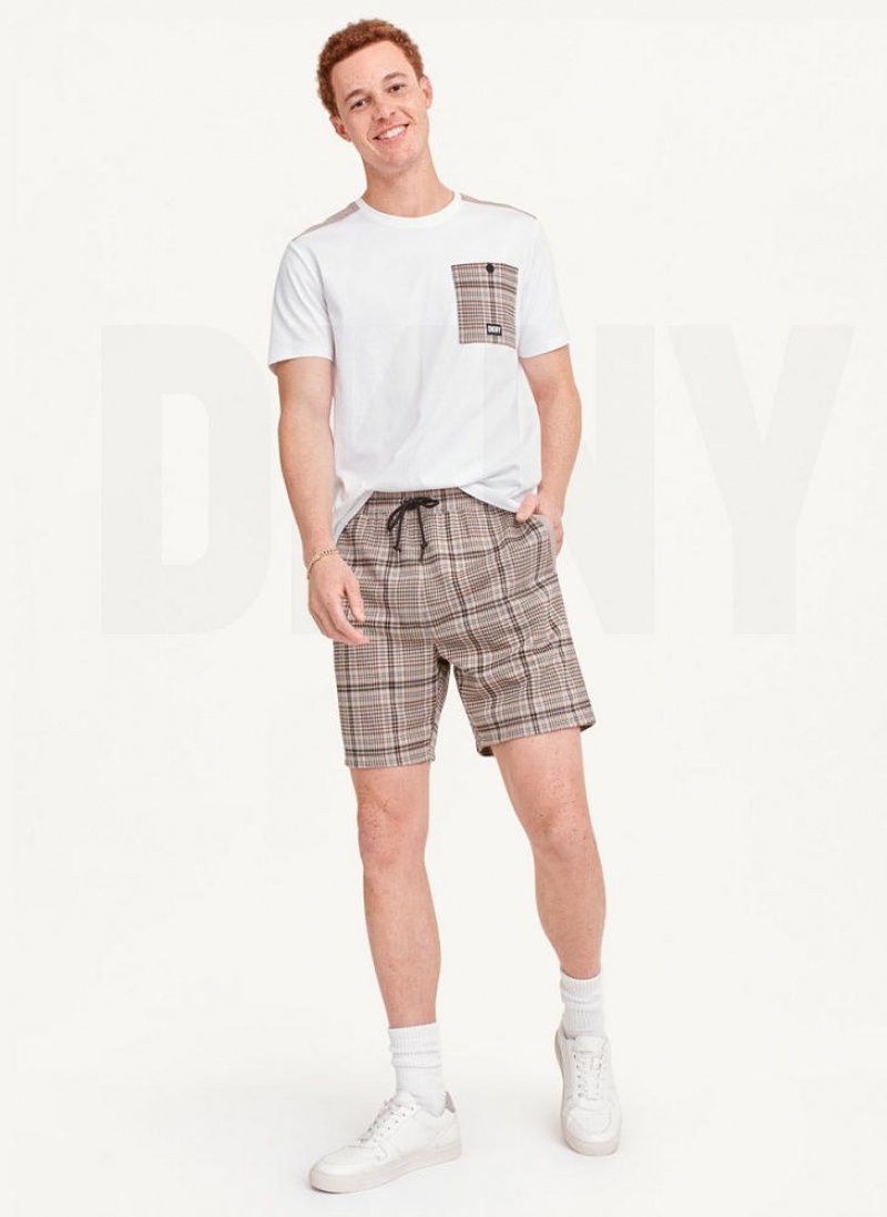 Σορτσ DKNY Plaids ανδρικα καφε | Greece_D0503