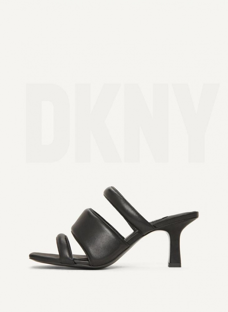 Τακούνια DKNY Puffy Multi λουρακια Mule γυναικεια μαυρα | Greece_D0218