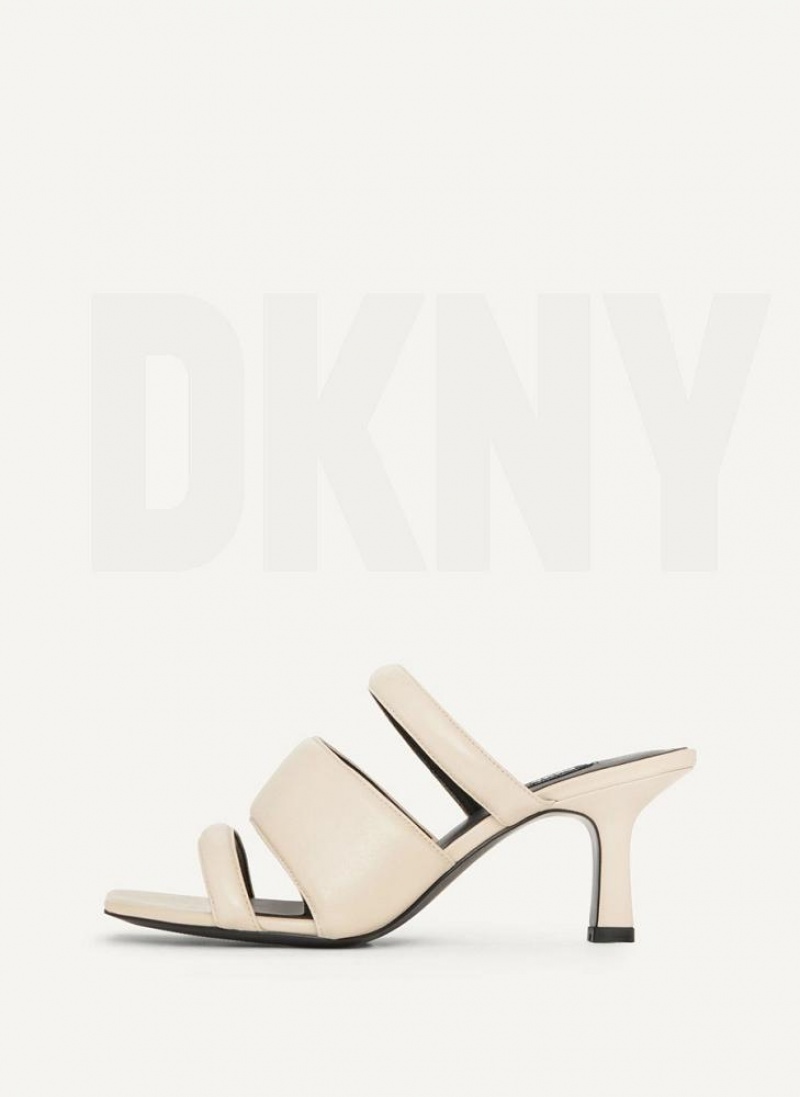 Τακούνια DKNY Puffy Multi λουρακια Mule γυναικεια γκρι | Greece_D1527