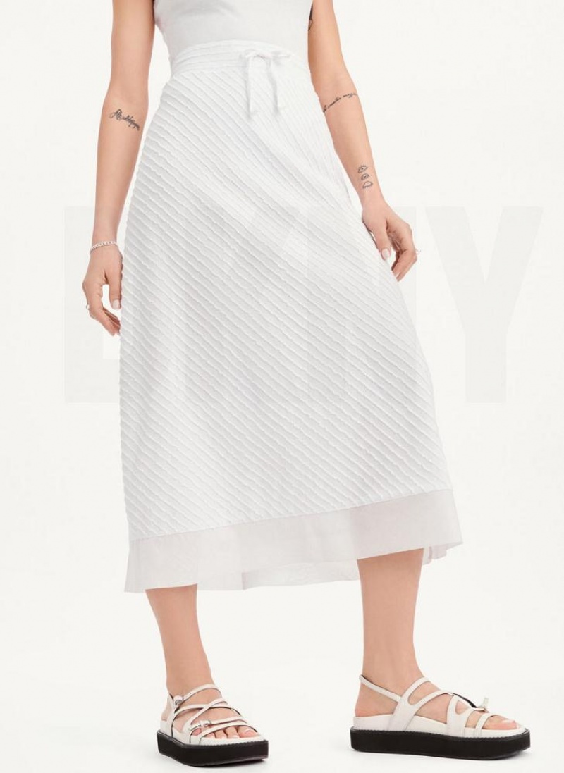 φουστεσ DKNY Pull On Maxi γυναικεια ασπρα | Greece_D0509