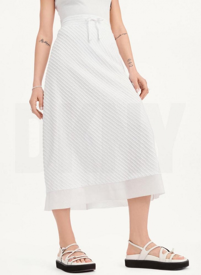 φουστεσ DKNY Pull On Maxi γυναικεια ασπρα | Greece_D0509