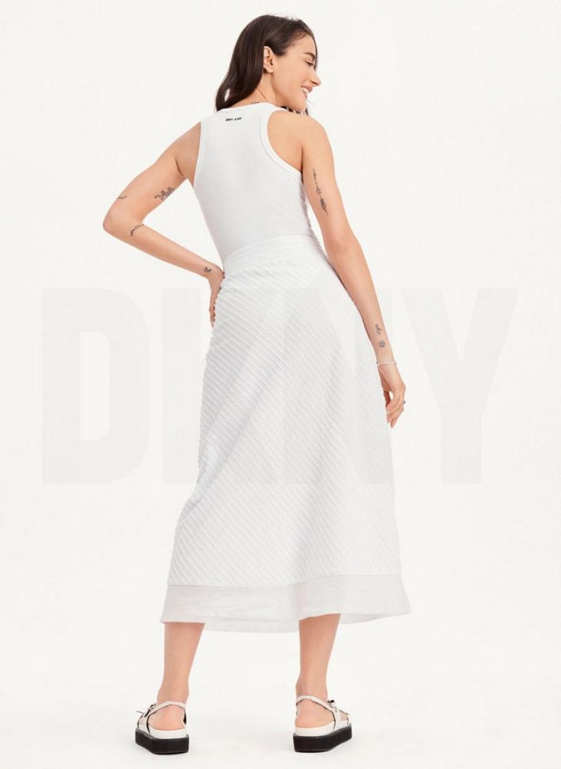 φουστεσ DKNY Pull On Maxi γυναικεια ασπρα | Greece_D0509