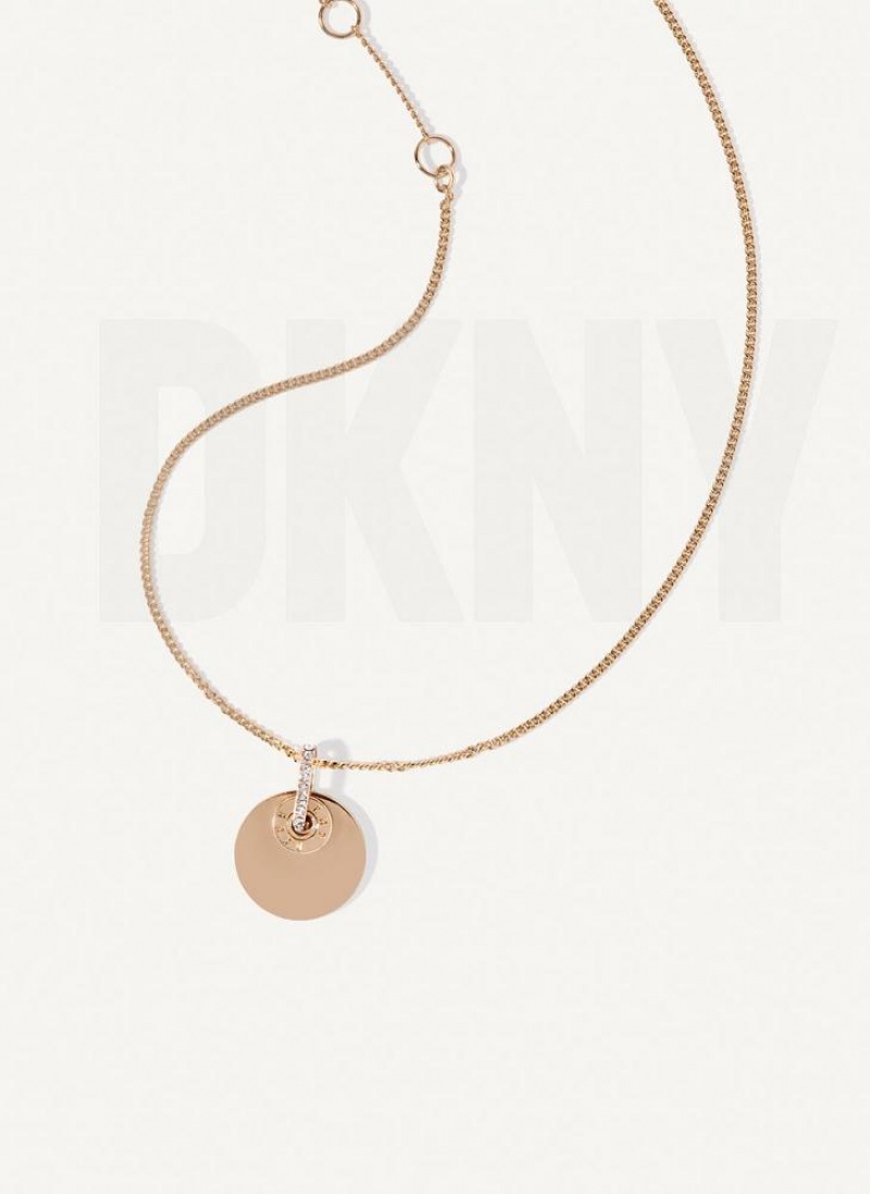 Κολιε DKNY Rivet Pendant γυναικεια χρυσο χρωμα | Greece_D1828