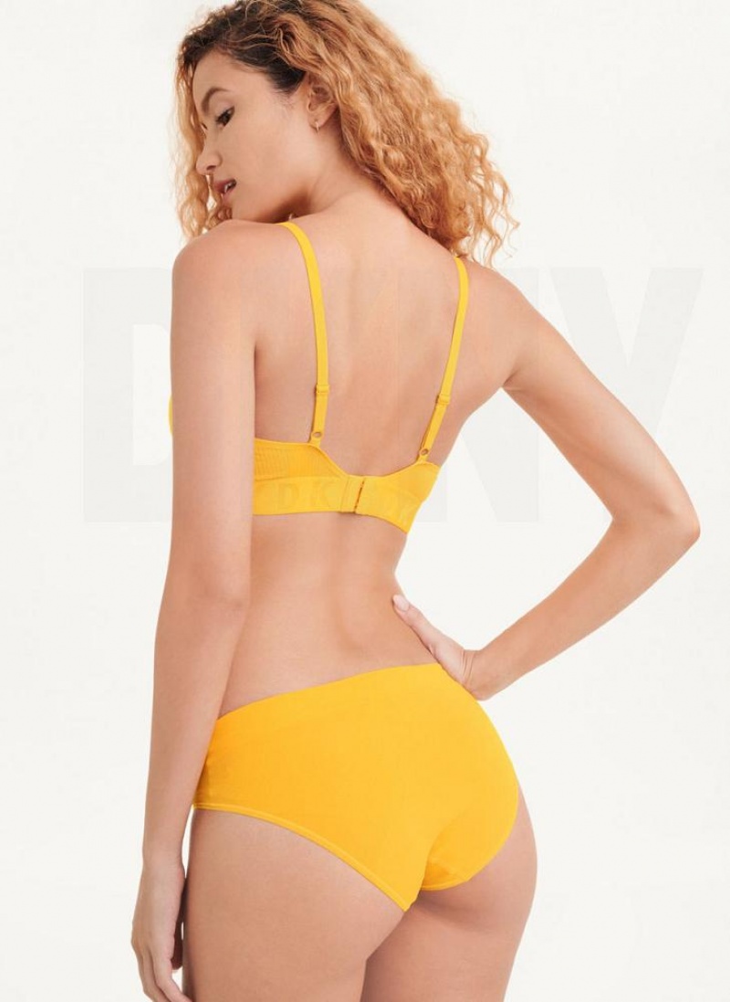 κιλότο DKNY Seamless Litewear Rib Μπικίνι γυναικεια Μάνγκο | Greece_D1164