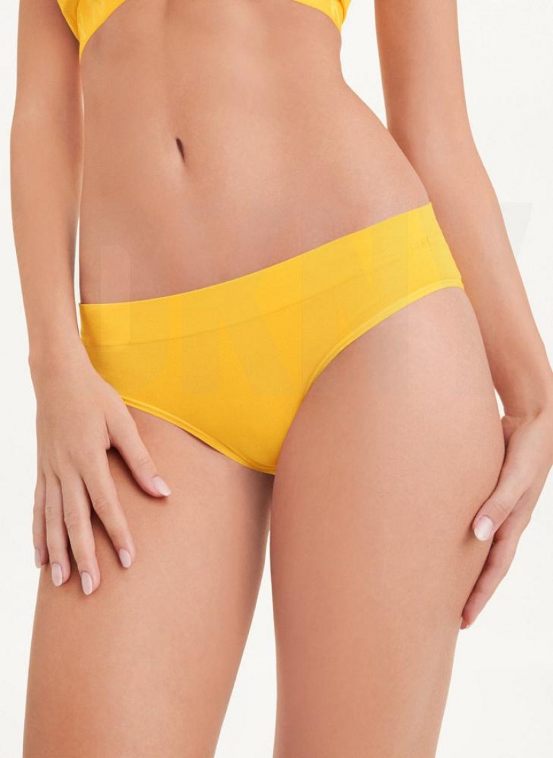 κιλότο DKNY Seamless Litewear Rib Μπικίνι γυναικεια Μάνγκο | Greece_D1164