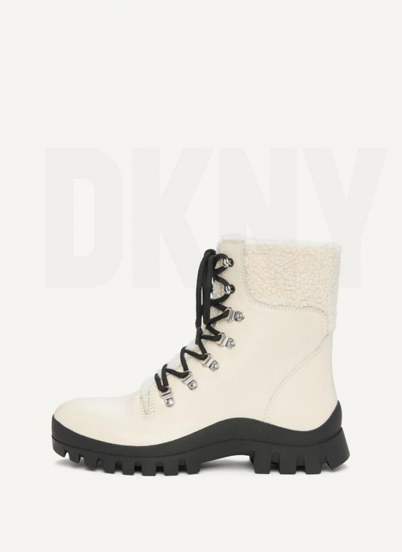 Μποτεσ DKNY Shearling Ski γυναικεια Μπεζ | Greece_D0226