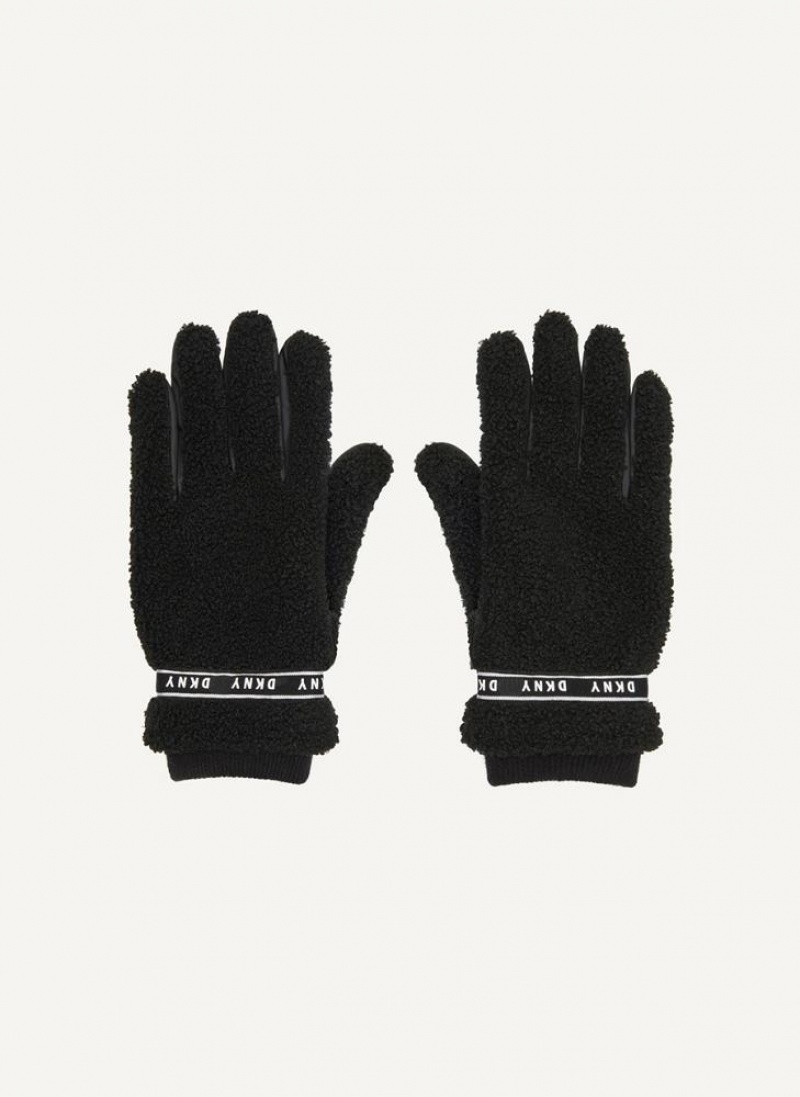 Γαντια DKNY Sherpa Gloves ανδρικα μαυρα | Greece_D1482