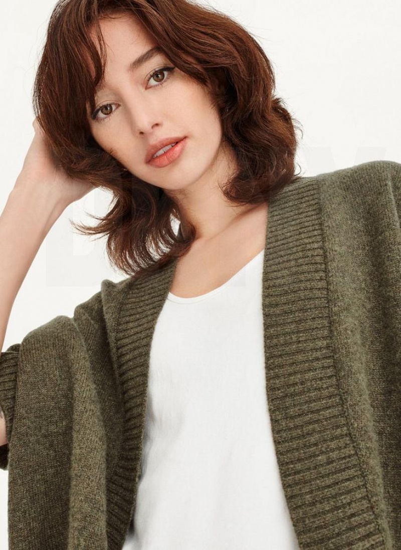 Πουλόβερ DKNY Shrug κοντο Sleeve Cardigan γυναικεια πρασινο | Greece_D0186