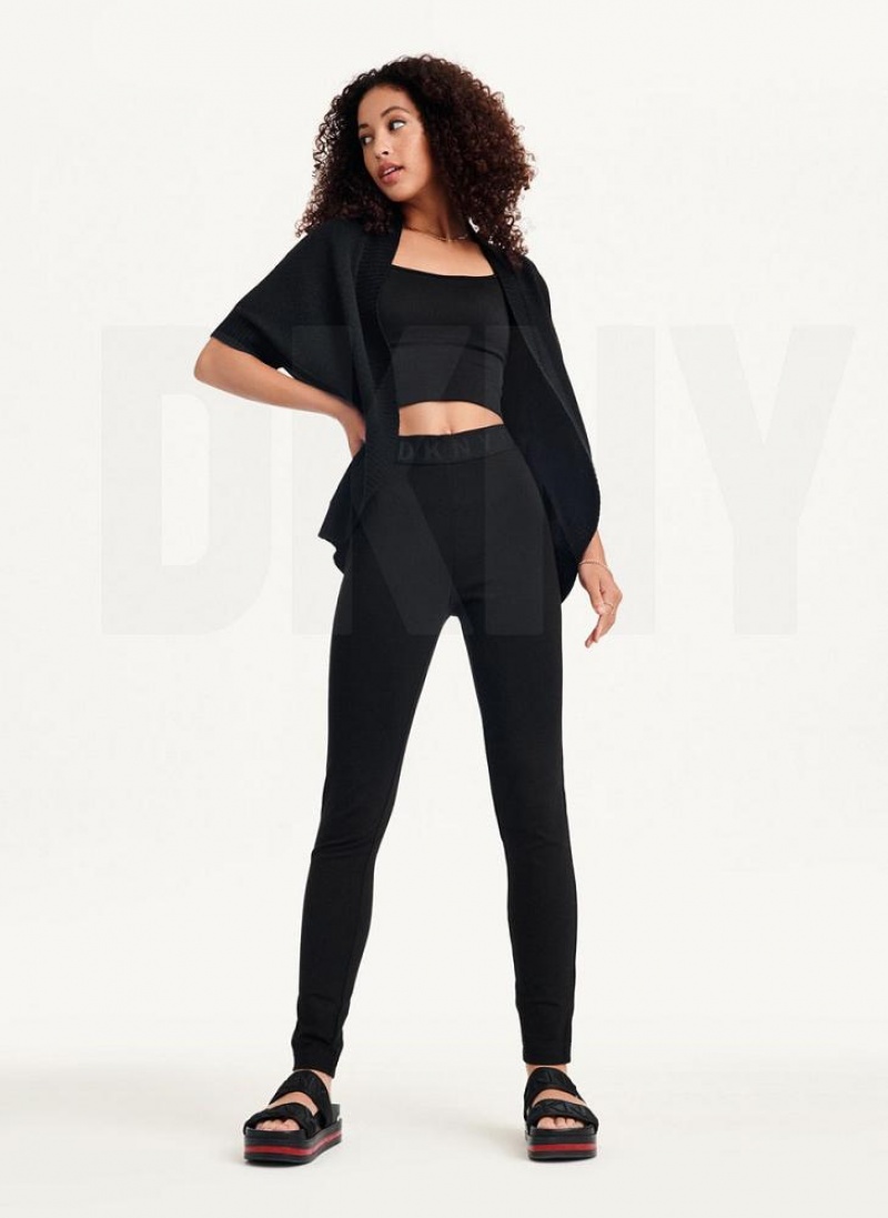 Πουλόβερ DKNY Shrug κοντο Sleeve Cardigan γυναικεια μαυρα | Greece_D1944