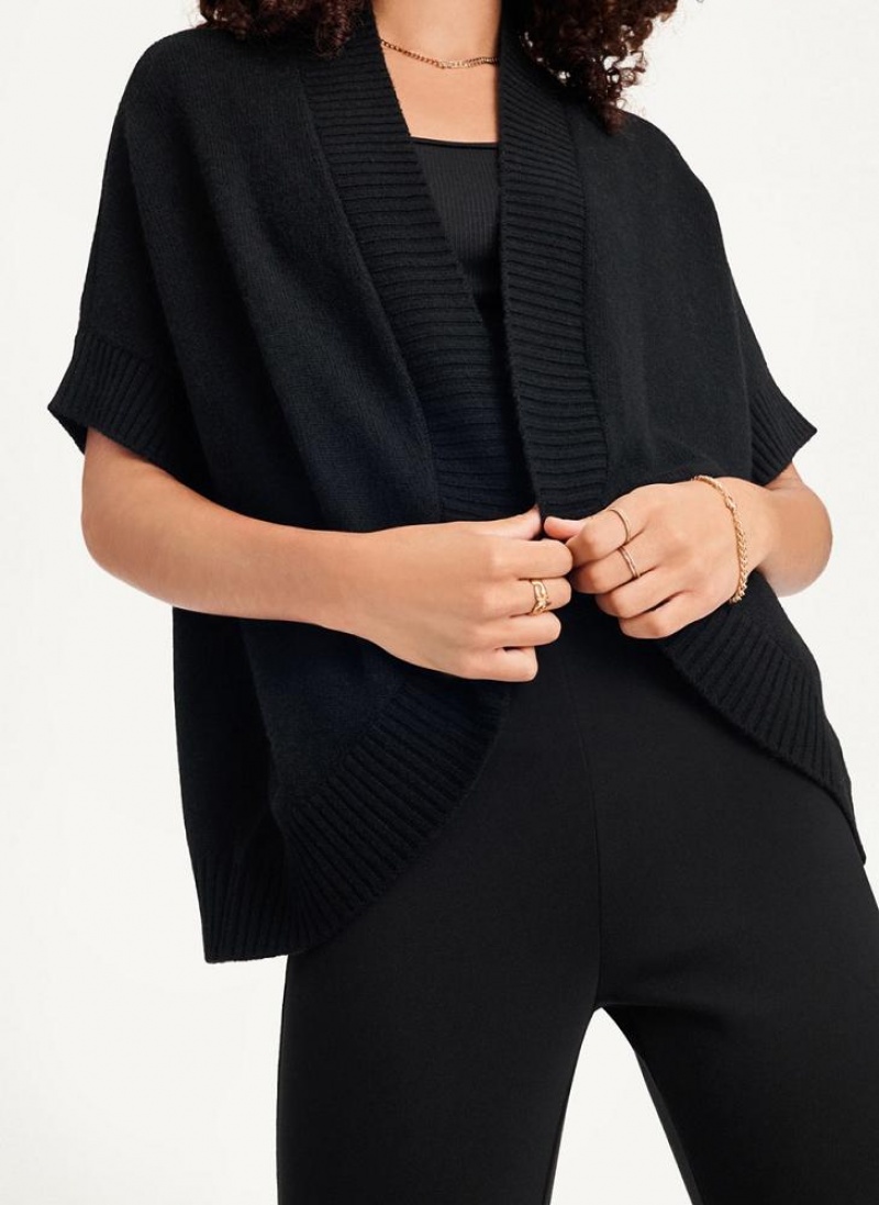 Πουλόβερ DKNY Shrug κοντο Sleeve Cardigan γυναικεια μαυρα | Greece_D1944