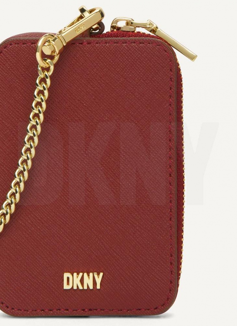 πορτοφολια DKNY Sidney Card Pouch γυναικεια μπορντο | Greece_D0817