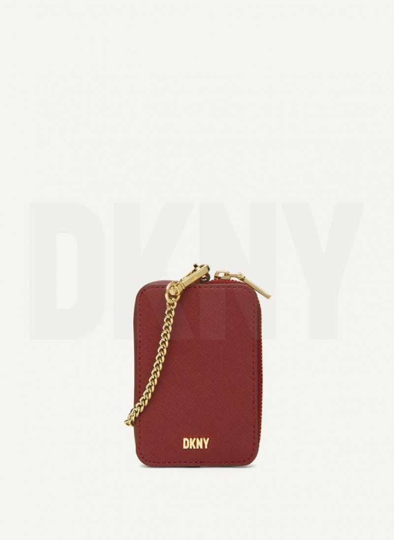 πορτοφολια DKNY Sidney Card Pouch γυναικεια μπορντο | Greece_D0817