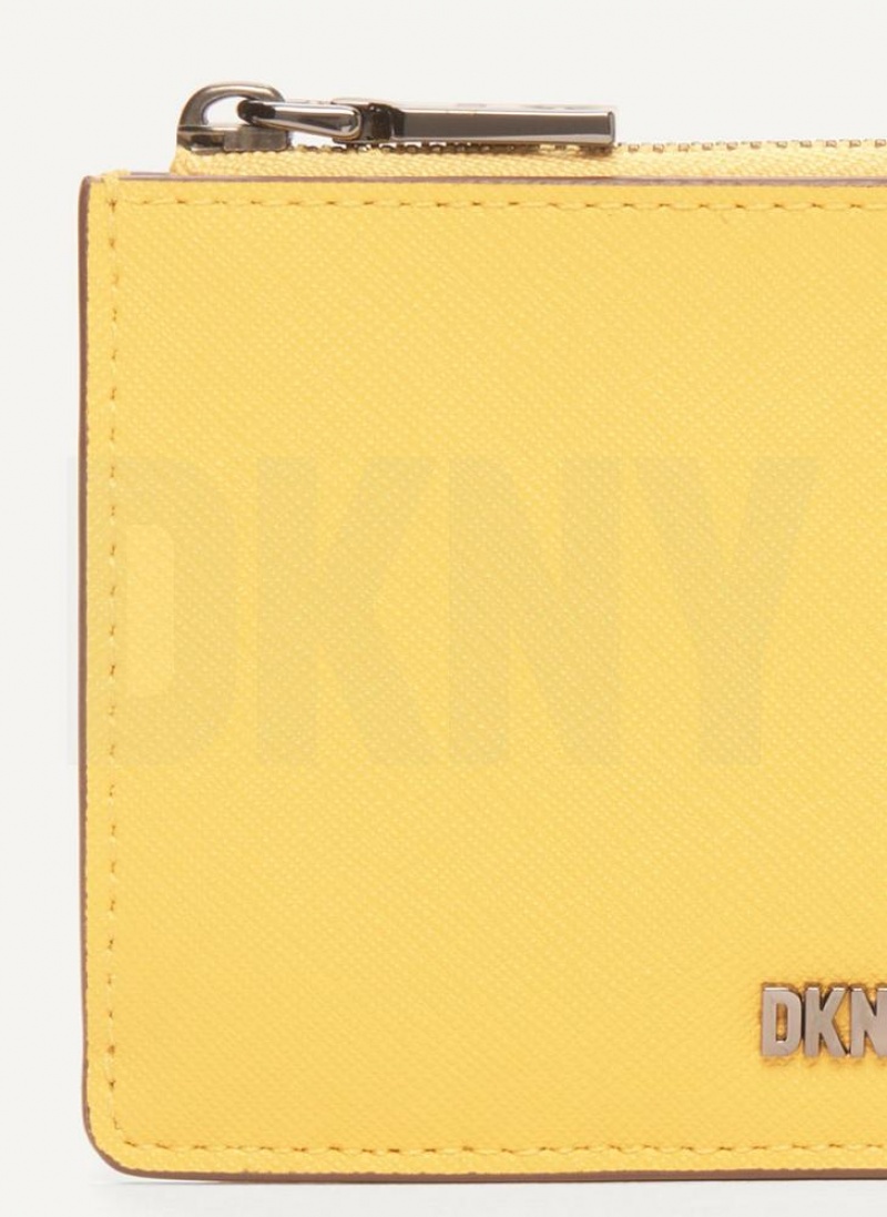 πορτοφολια DKNY Sidney Key Card Case γυναικεια κίτρινα | Greece_D0376