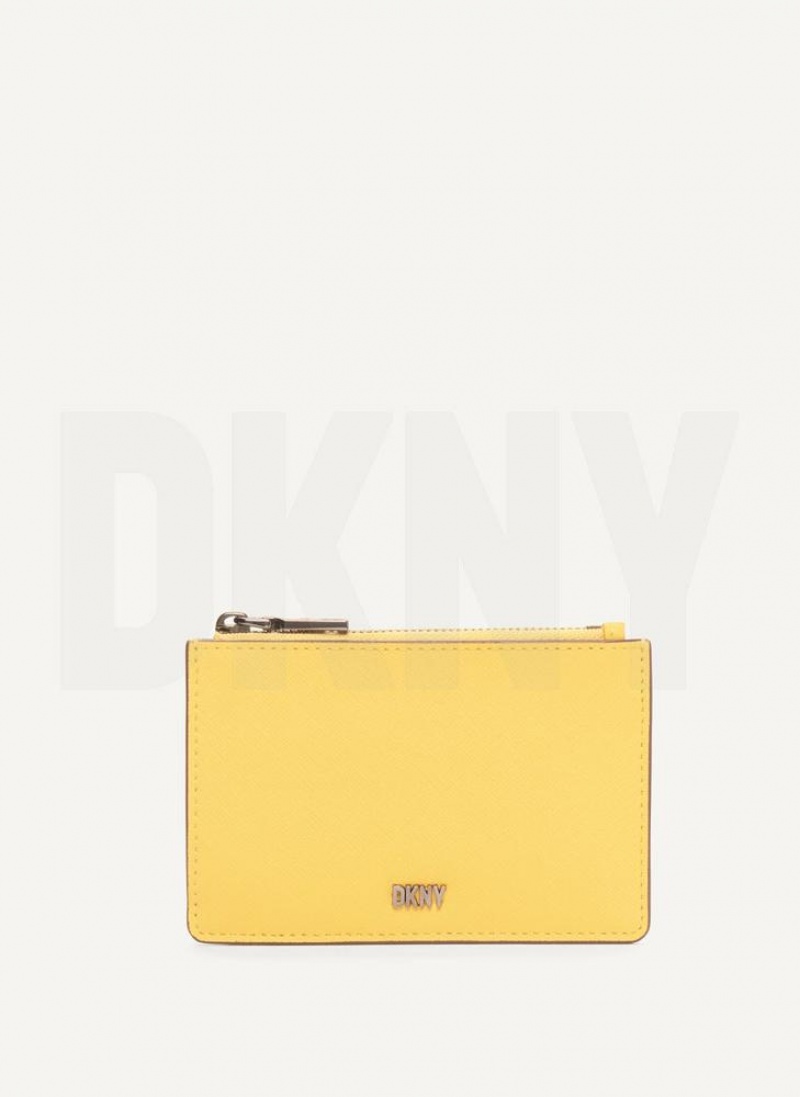 πορτοφολια DKNY Sidney Key Card Case γυναικεια κίτρινα | Greece_D0376