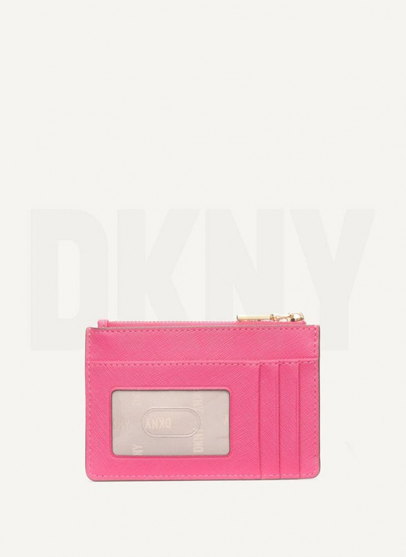 πορτοφολια DKNY Sidney Key Card Case γυναικεια ροζ | Greece_D1237