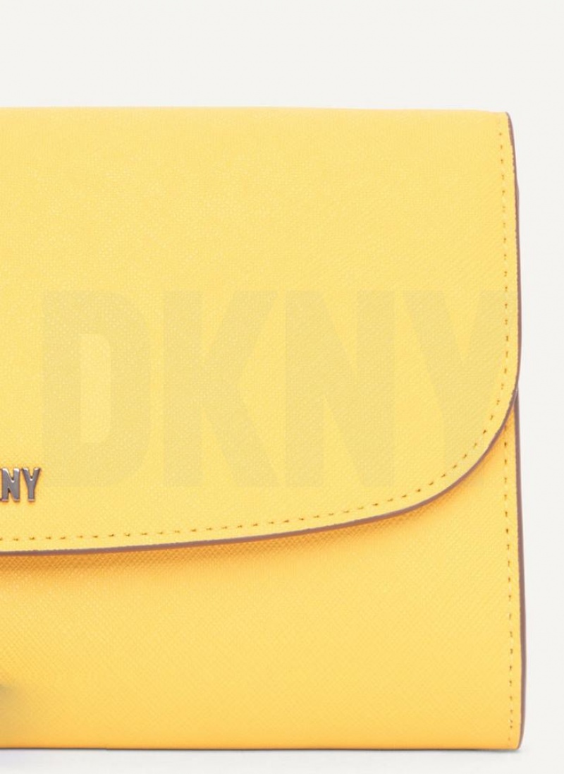 πορτοφολια DKNY Sidney On A Chain γυναικεια κίτρινα | Greece_D0230