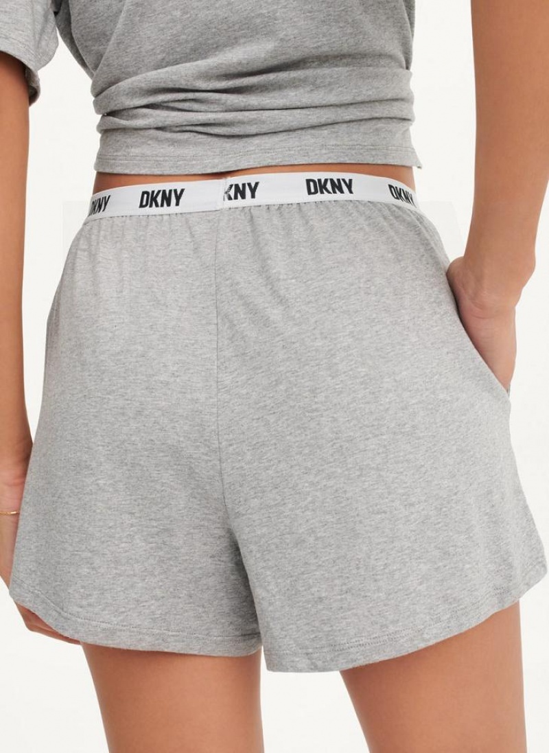 Πιζάμες DKNY Sleep Boxer γυναικεια γκρι | Greece_D0632