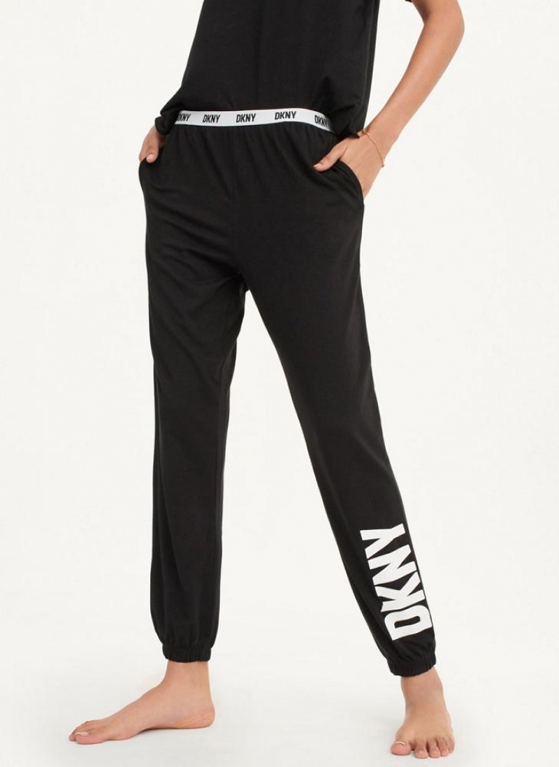 Πιζάμες DKNY Sleep Jogger γυναικεια μαυρα | Greece_D1004