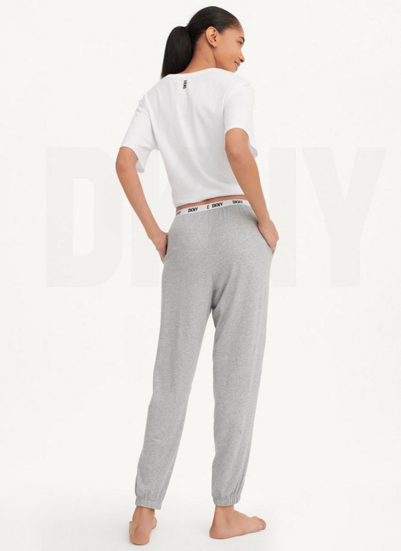 Πιζάμες DKNY Sleep Jogger γυναικεια γκρι | Greece_D1571