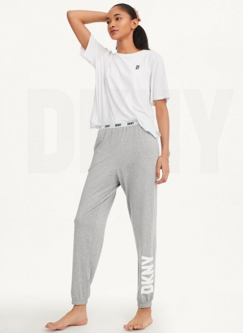 Πιζάμες DKNY Sleep Jogger γυναικεια γκρι | Greece_D1571