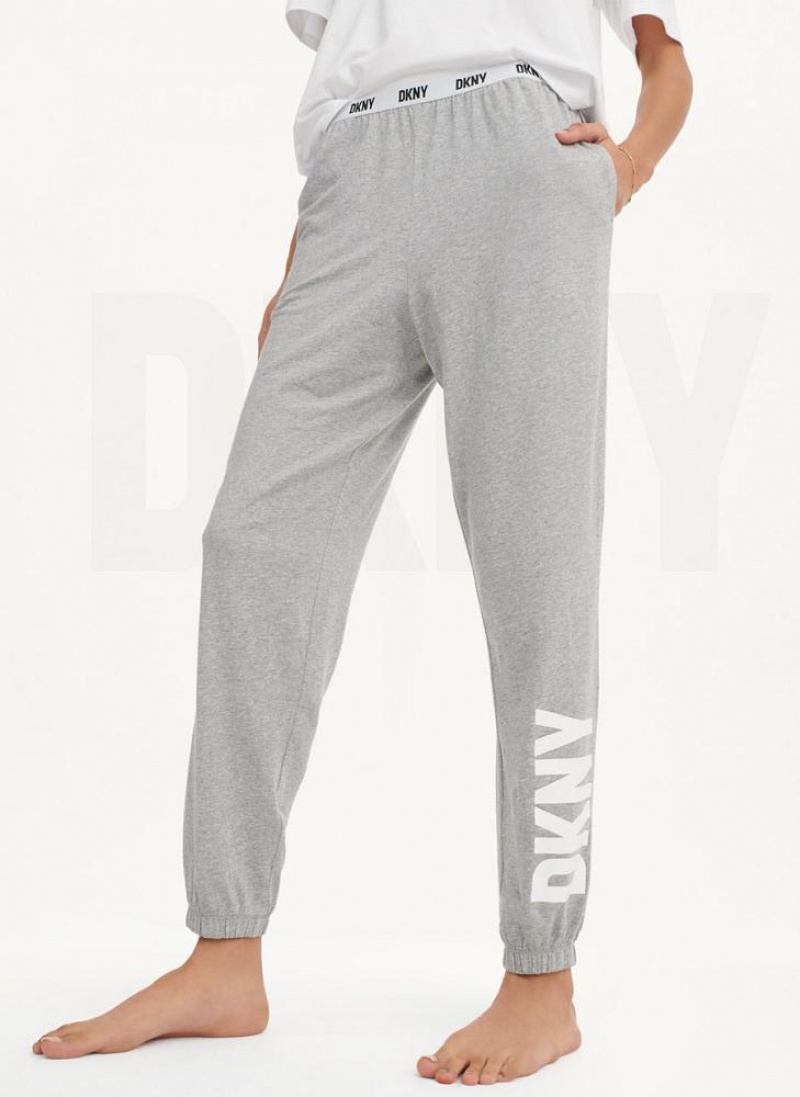 Πιζάμες DKNY Sleep Jogger γυναικεια γκρι | Greece_D1571