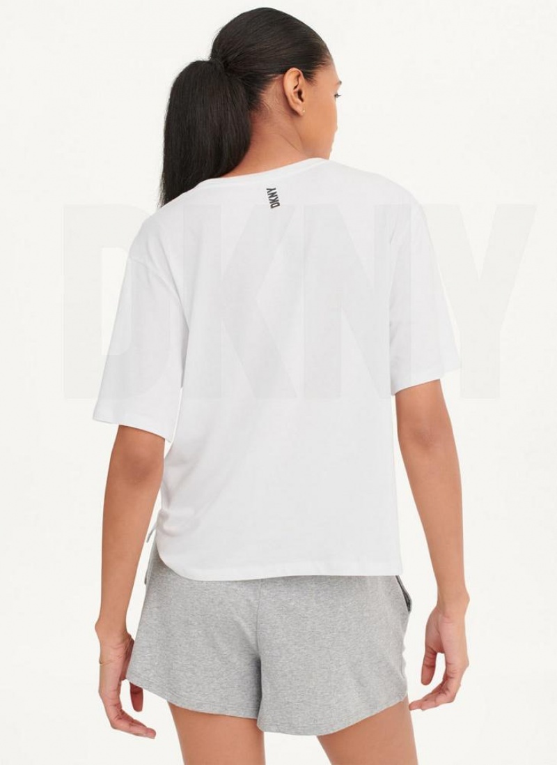 Πιζάμες DKNY Sleep Top γυναικεια ασπρα | Greece_D0280