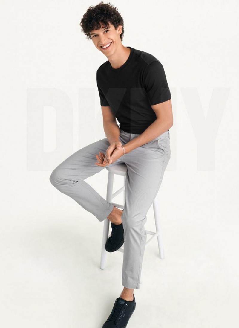 Παντελονι DKNY Slim Chino ανδρικα γκρι | Greece_D0877