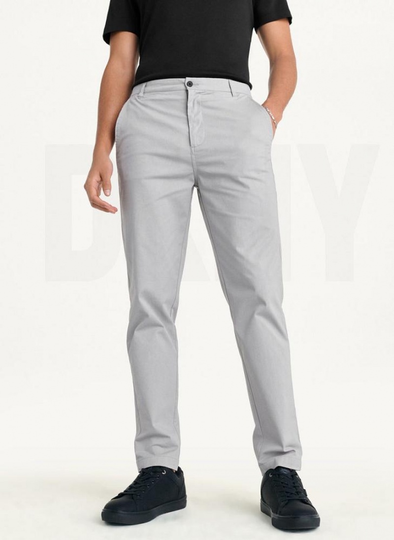 Παντελονι DKNY Slim Chino ανδρικα γκρι | Greece_D0877