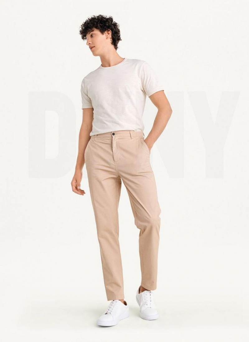 Παντελονι DKNY Slim Chino ανδρικα Χακί | Greece_D1614