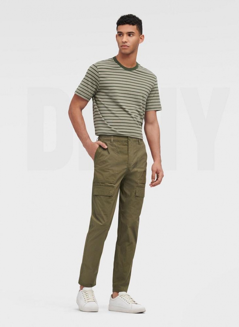 Παντελονι DKNY Slim Fit Cargo ανδρικα Ελιά | Greece_D0660