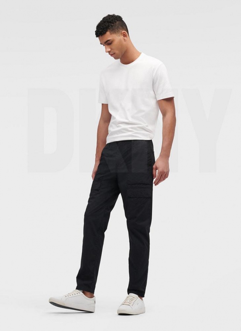 Παντελονι DKNY Slim Fit Cargo ανδρικα μαυρα | Greece_D1886