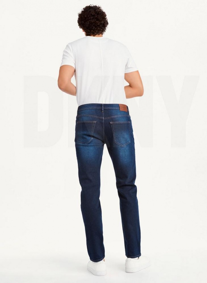 Τζιν DKNY Slim Ευθεία Dark Wash Denim ανδρικα σκούρο ανοιχτο μπλε | Greece_D0869