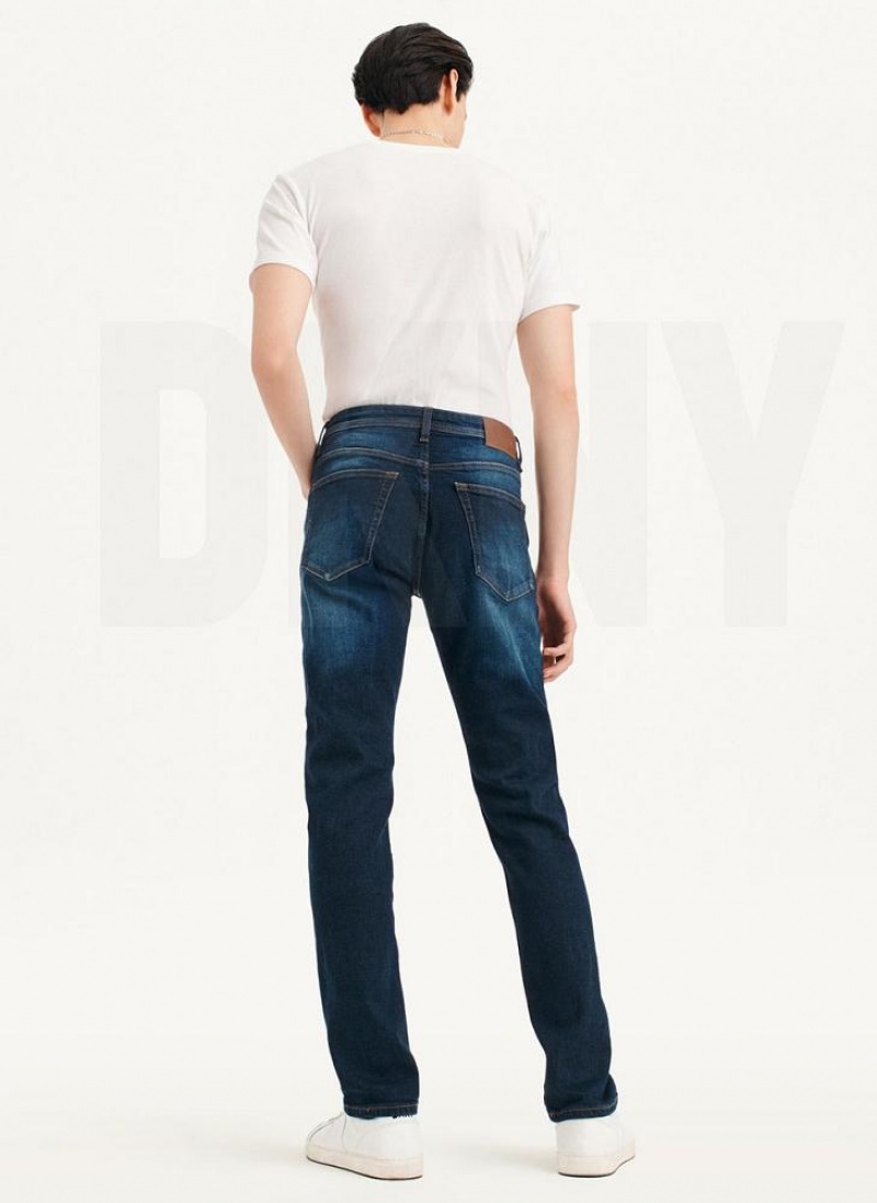 Τζιν DKNY Slim Ευθεία Dark Wash Denim ανδρικα σκούρο ανοιχτο μπλε | Greece_D0869