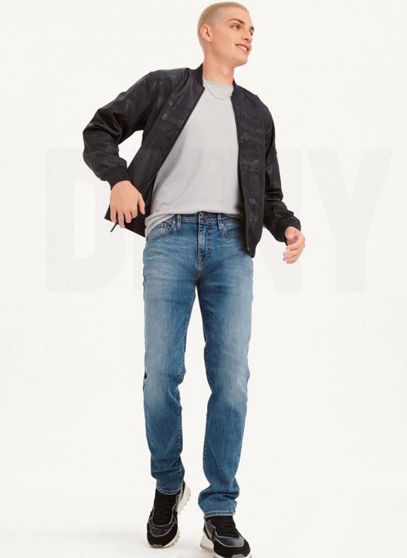 Τζιν DKNY Slim Ευθεία Mid Wash Denim ανδρικα ανοιχτο μπλε | Greece_D1954