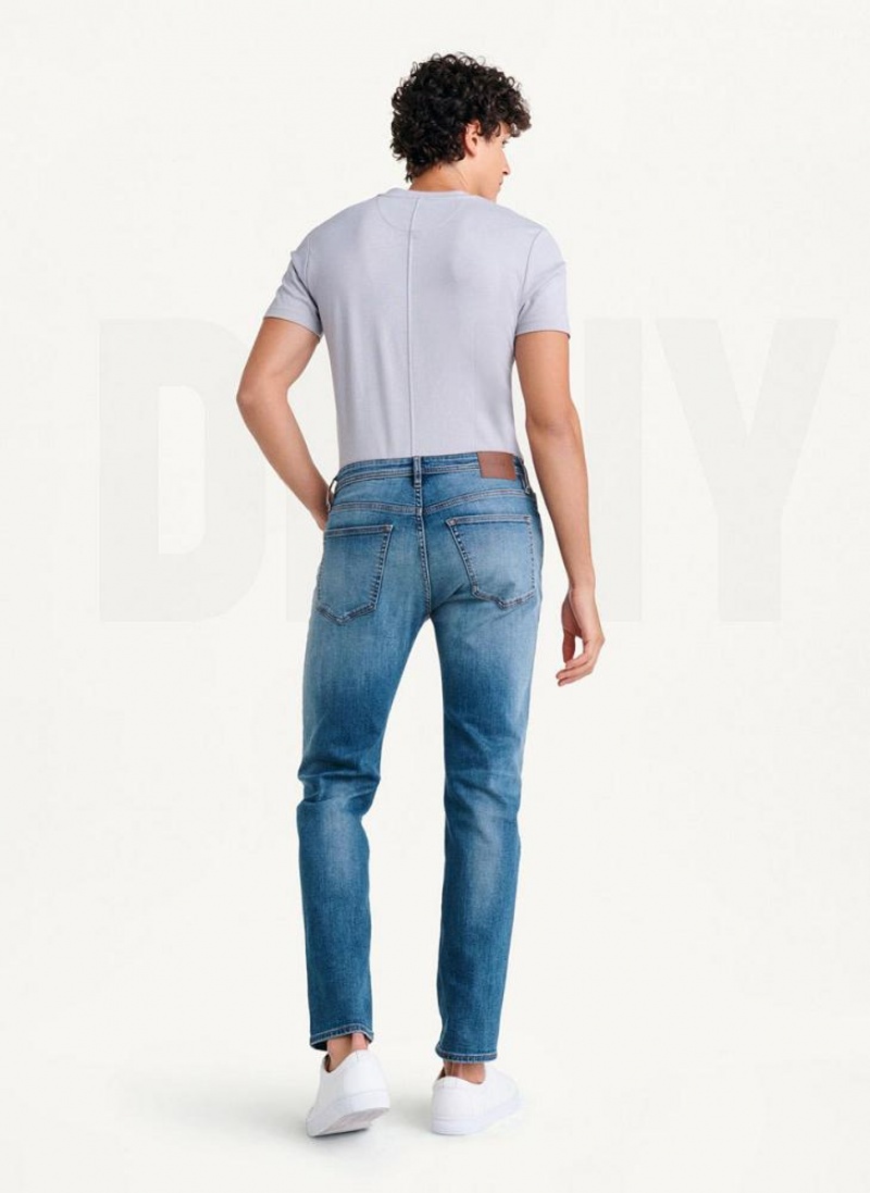 Τζιν DKNY Slim Ευθεία Mid Wash Denim ανδρικα ανοιχτο μπλε | Greece_D1954