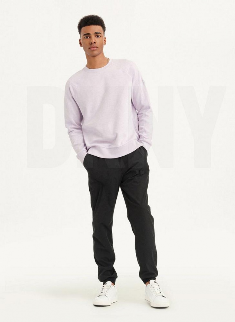 Φούτερ DKNY Slub French Terry Crewneck ανδρικα μωβ | Greece_D0710