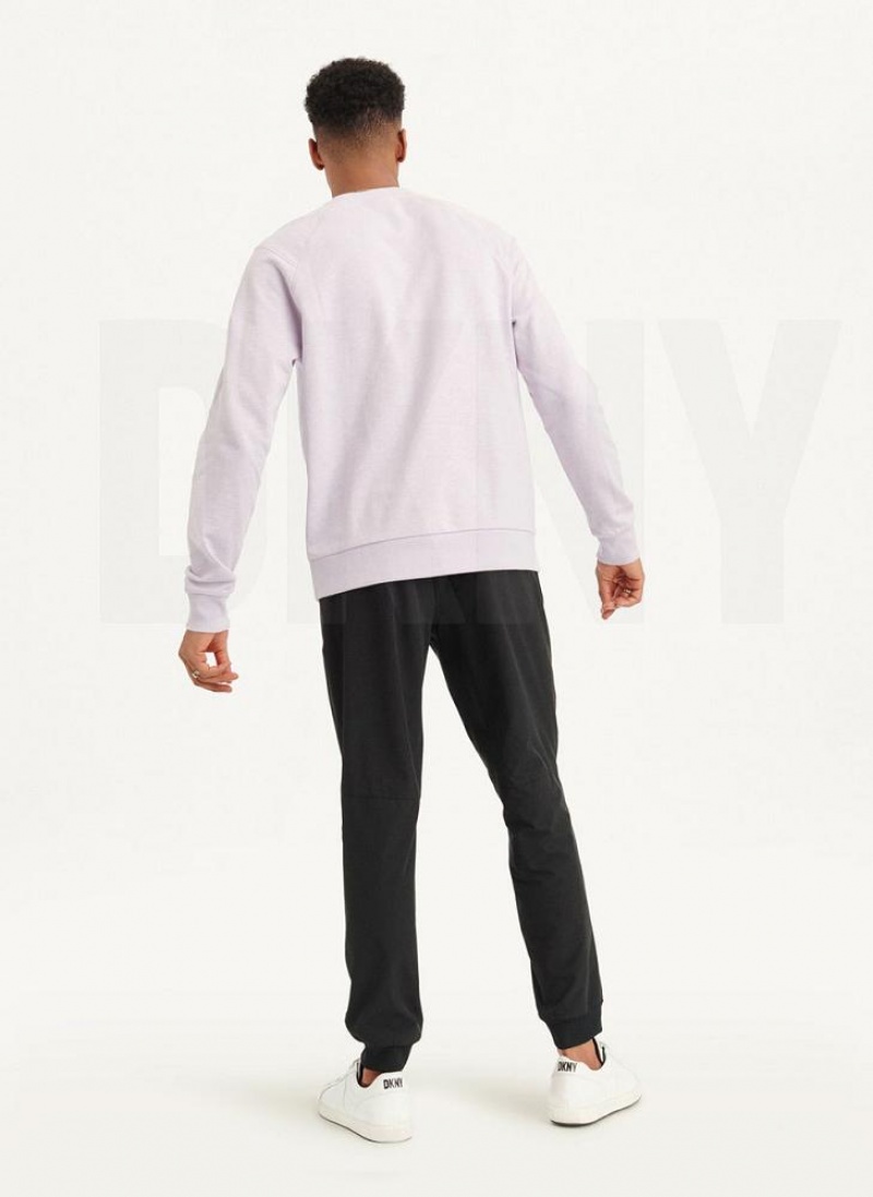 Φούτερ DKNY Slub French Terry Crewneck ανδρικα μωβ | Greece_D0710