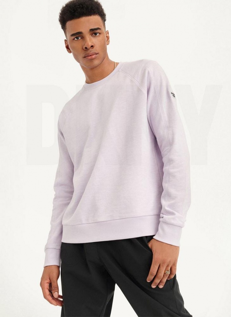 Φούτερ DKNY Slub French Terry Crewneck ανδρικα μωβ | Greece_D0710