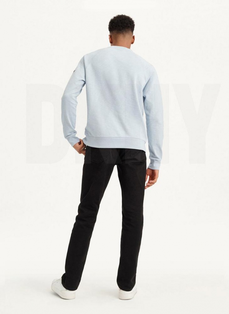 Φούτερ DKNY Slub French Terry Crewneck ανδρικα μπλε | Greece_D0198