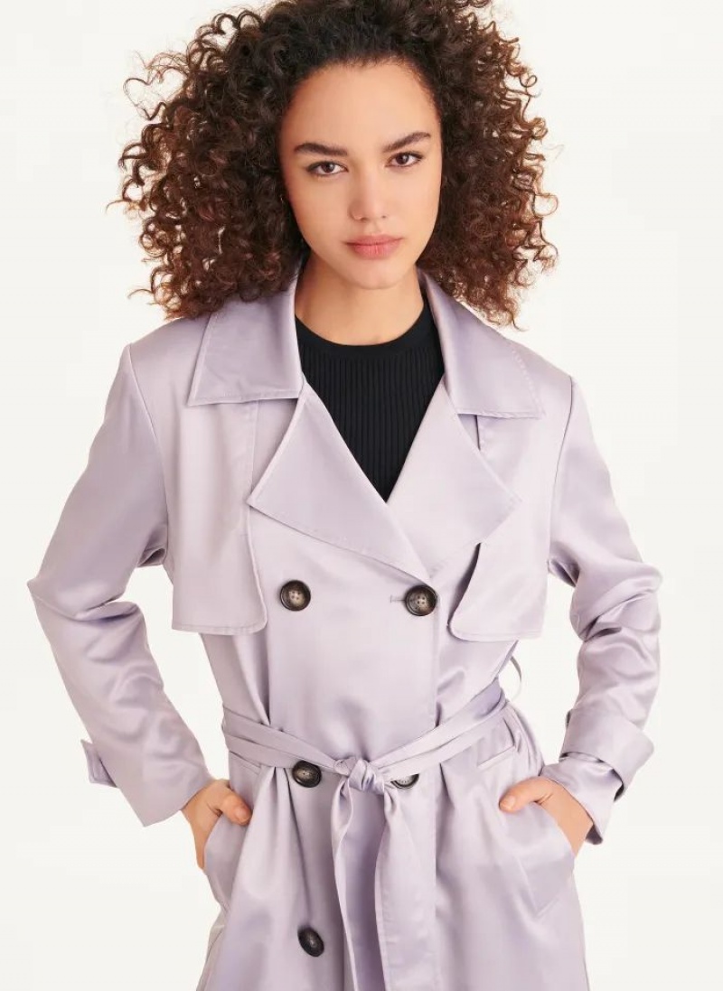 παλτό DKNY Trench γυναικεια μωβ | Greece_D0971