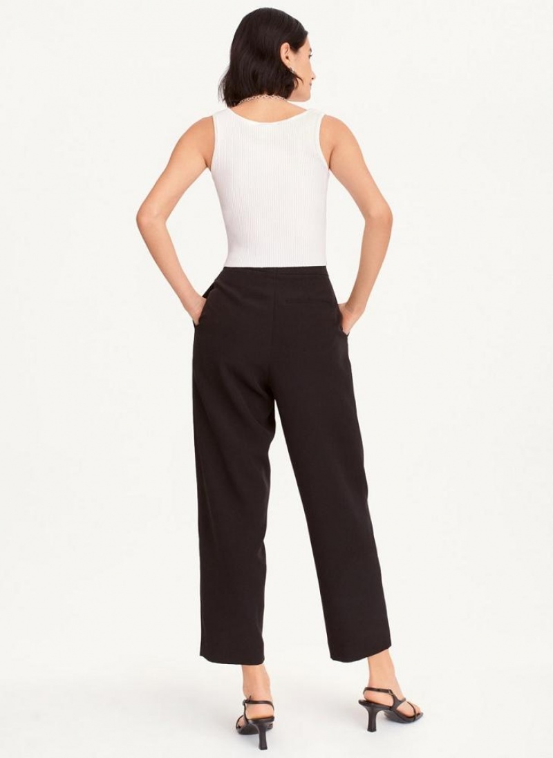 Παντελονι DKNY Twill Cropped γυναικεια μαυρα | Greece_D1491