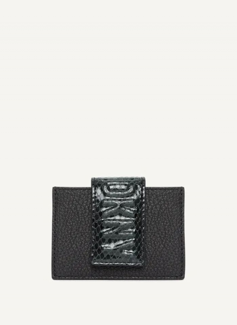 πορτοφολια DKNY Uptown δερματινα Card Case ανδρικα μαυρα | Greece_D0310