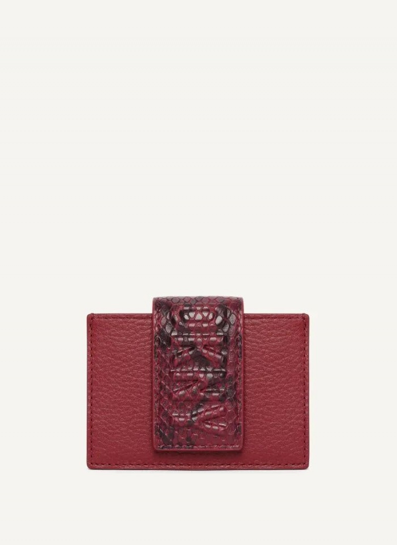 πορτοφολια DKNY Uptown δερματινα Card Case γυναικεια κοκκινα | Greece_D0346