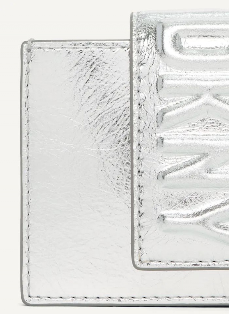 πορτοφολια DKNY Uptown δερματινα Card Case ανδρικα ασημι | Greece_D0415