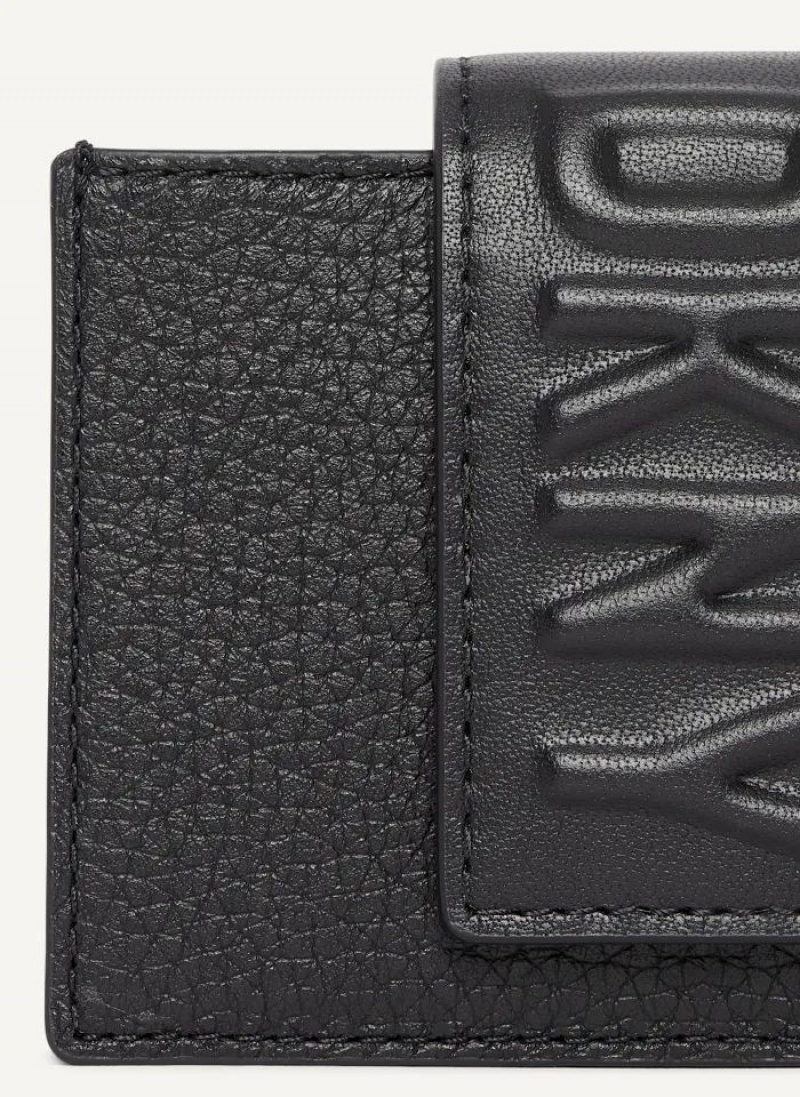 πορτοφολια DKNY Uptown δερματινα Card Case ανδρικα μαυρα | Greece_D0957