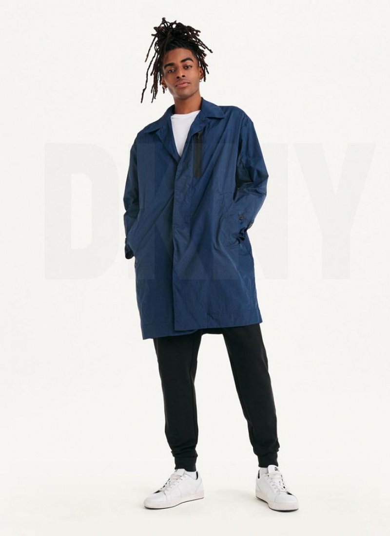 Μπουφαν DKNY νάιλον Collared Trench ανδρικα σκουρο μπλε | Greece_D0131