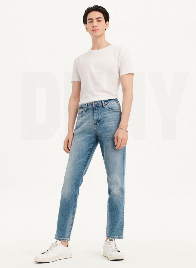 Τζιν DKNY Κοκαλιάρης Light Wash Denim ανδρικα ανοιχτο ανοιχτο μπλε | Greece_D0802