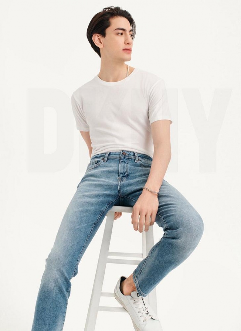 Τζιν DKNY Κοκαλιάρης Light Wash Denim ανδρικα ανοιχτο ανοιχτο μπλε | Greece_D0802