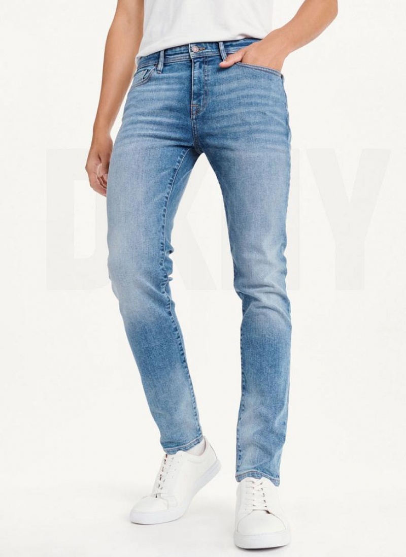 Τζιν DKNY Κοκαλιάρης Light Wash Denim ανδρικα ανοιχτο ανοιχτο μπλε | Greece_D0802