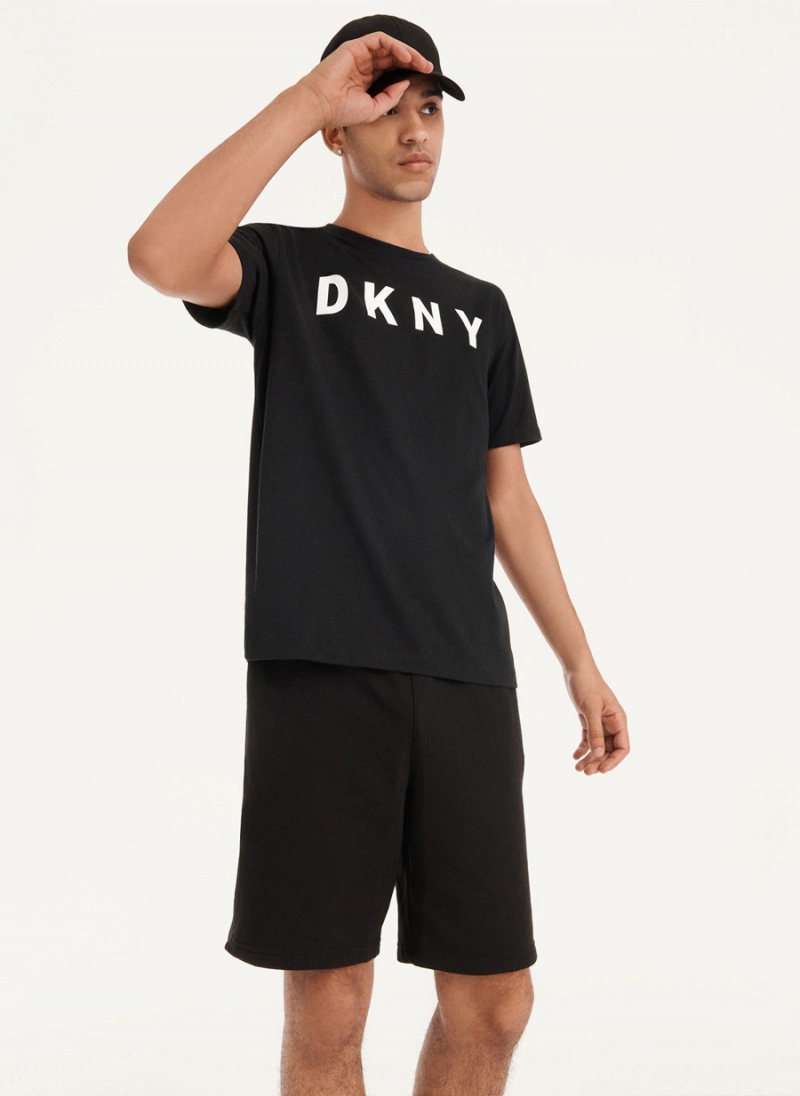 μπλουζακια DKNY κλασικα Logo ανδρικα μαυρα | Greece_D0959